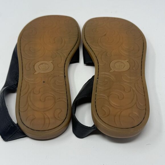 Born Inlet Sandals Womens 8 M Black Leather Open Toe Comfort Slingback Boho - Picture 15 of 16